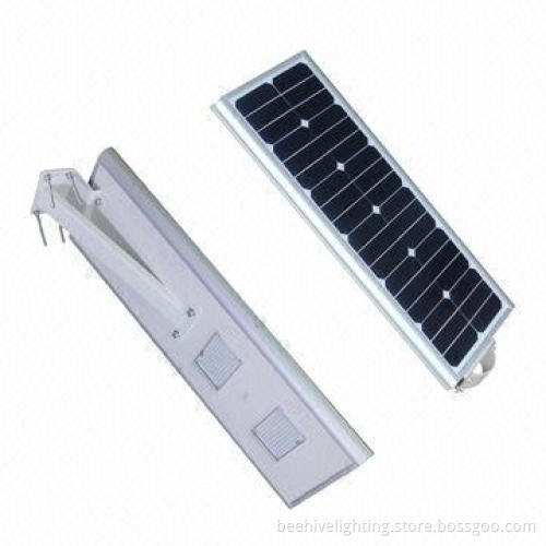 All-in-one Integrated Solar LED Streetlights with Motion Sensor, 20W Power